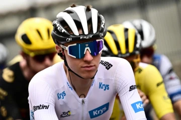 Le cycliste slovène d'UAE Tadej Pogacar lors de la 4e étape du Tour de France, entre Dax et Nogaro, le 4 juillet 2023