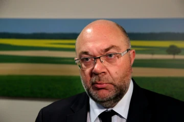 Le ministre de l'Agriculture Stéphane Travert à Pomacle le 27 novembre 2017