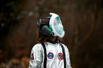 Une élève de l'Ecole Vivalys lors du projet ?Mission pour Mars? à  Lausanne le 17 mars 2021