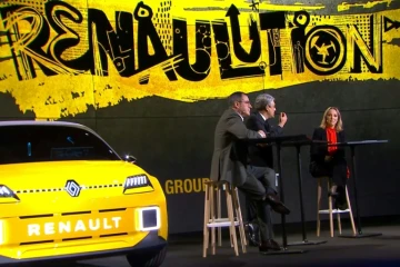 Lors de la présentation de la nouvelle stratégie de Renault, au siège du groupe à Boulogne-Billancourt, le 14 janvier 2021