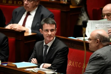 Le Premier ministre  Manuel Valls lors des questions au gouvernement le 20 janvier 2016 à l'Assemblée nationale à Paris