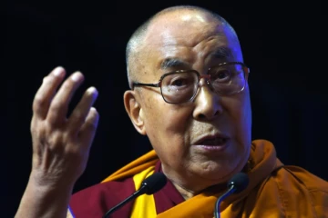 Le dalaï lama le 13 août 2017 à Bombay, en Inde