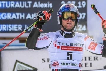 Le Français Alexis Pinturault, vainqueur du slalom géant d'Alta Badia, le 20 décembre 2020