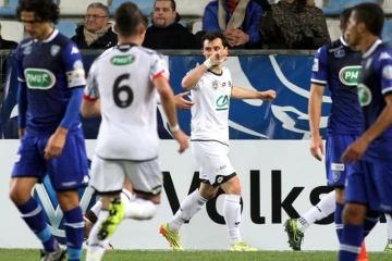 Les joueurs bastiais ont été éliminés sur leur pelouse par Sochaux en Coupe de France au stade Armand Cesari, le 19 janvier 2016