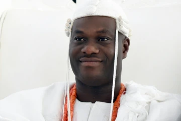  Le nouveau roi des Yoruba, Adeyeye Enitan Ogunwusi, le 7 décembre 2015 à Ile-Ifé au Nigeria