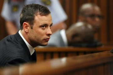 Oscar Pistorius à l'énoncé du verdict le 12 septembre 2014 à Pretoria