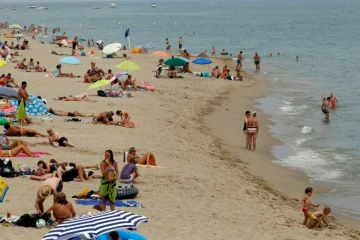 Une plage à Leucate (Aude) où le burkini a été interdit, le 17 août 2016