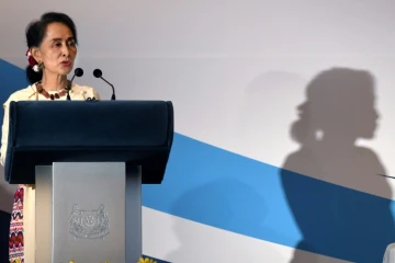 La dirigeante birmane Aung San Suu Kyi, à Singapour, le 21 août 2018