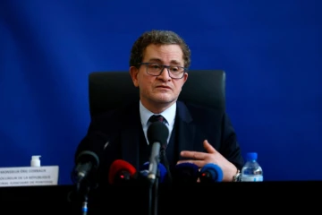 Le procureur de la République de Pontoise Eric Corbaux donne une conférence de presse, le 10 mars 2021 à Pontoise