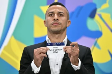 L'ancien joueur espagnol, Thiago Alcantara, lors du tirage au sort des barrages de la Ligue des champions, le 31 janvier 2025, au siège de l'UEFA, à Nyon en Suisse