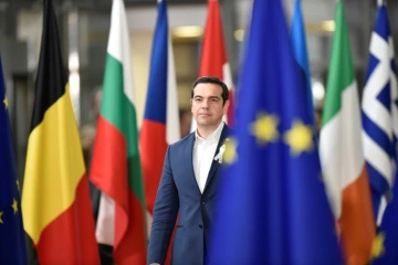 Le Premier ministre grec Alexis Tsipras à Bruxelles, le 22 mars 2018
