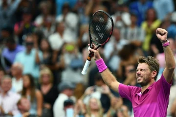 Le Suisse Stan Wawrinka juste après la balle de match, le 11 septembre à l'US Open