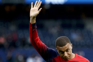 Kylian Mbappe sous les couleurs du Paris SG avant la réception de Toulouse, le 12 mai 2024 au Parc des Princes 