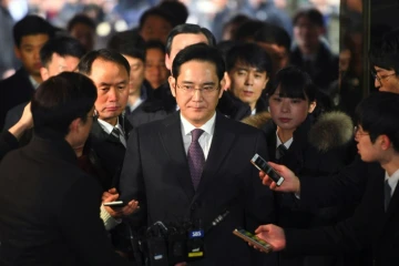 L'héritier de l'empire Samsung, Lee Jae-Yong, à son arrivée au tribunal le 18 janvier 2017 à Séoul