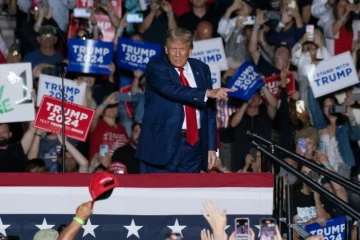 Donald Trump à Erie, en Pennsylvanie, le 29 juillet 2023