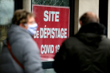 Un site de depistage du Covid à Charleville-Mezières, 
le 14 décembre 2020
