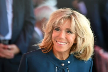 La femme du président de la république Brigitte Macron à Paris, le 14 juillet 2017