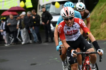 Le Belge Bjorg Lambrecht lors de la première étape du Criterium du Dauphiné le 9 juin 2019