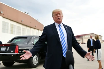 Donald Trump à Charleston, en Virginie occidentale, le 22 août 2018 
