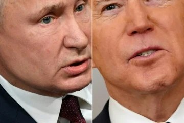 Photos du président russe Vladimir Poutine et de son homologue américain Joe Biden