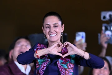Claudia Sheinbaum, première femme présidente élue au Mexique, célèbre sa victoire, à Mexico le 3 juin 2024