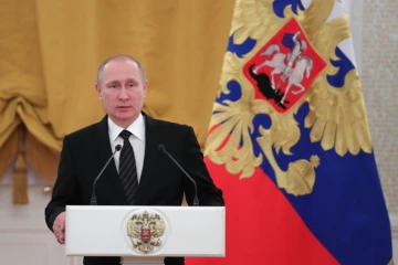 Le président Vladimir Poutine  le 28 décembre 2016 au Kremlin à Moscou