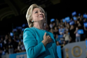 La candidate démocrate Hillary Clinton, lors d'un meeting à Cleveland, le 6 novembre 2016 dans l'Ohio