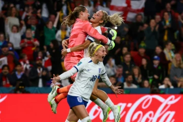La joie des Anglaises qualifiées pour les quart de finale du Mondial, le 7 août 2023 à Brisbane