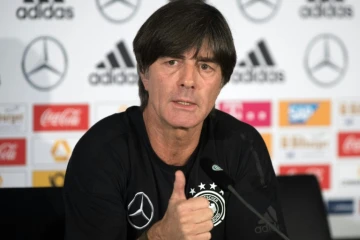 Le sélectionneur de l'Allemagne Joachim Löw lors d'une conférence de presse à Berlin le 26 mars 2018