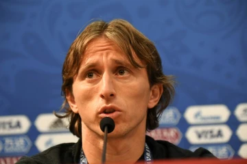 Le milieu de la Croatie Luka Modric en conférence de presse, le 30 juin 2018 à Nijni Novgorod