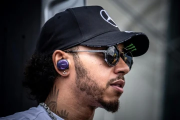 Le Britannique Lewis Hamilton (Mercedes) avant le GP de Hongrie sur le Hungaroring à Budapest, le 4 août 2019