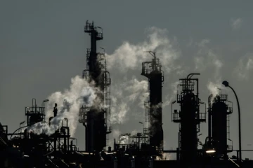 La raffinerie et le dépôt de carburant Total de Donges, près de Saint-Nazaire, le 2 décembre 2019