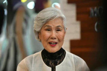 La modèle senior sud-coréenne Choi Soon-hwa pendant un cours à Séoul le 11 juin 2019