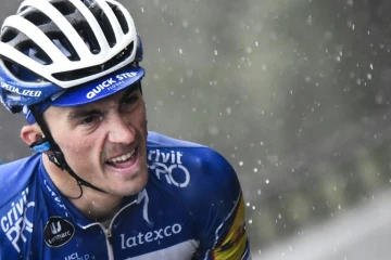 Le Français Julian Alaphilippe (Quick-Step) lors de la 8e et dernière étape de Paris-Nice, le 11 mars 2018 à Nice