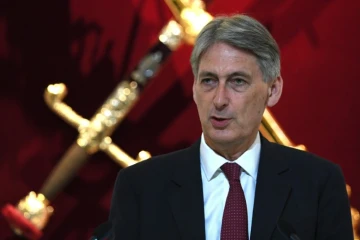 Le ministre britannique des Finances Philip Hammond s'adresse aux banquiers et financiers de la City, le 20 juin 2017 à Mansion House, à Londres