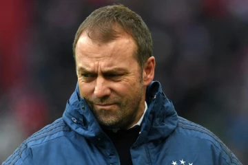 L'entraîneur du Bayern Hansi Flick avant le coup d'envoi du match contre Brême en Bundesliga, le 14 décembre 2019 