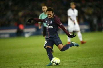 Neymar marque pour le Paris Saint-Germain face à Troyes, le 29 novembre 2017 au Parc des Princes