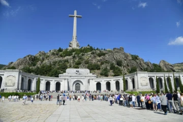 Le mausolée "La Valle de los Caidos" à San Lorenzo del Escorial près de Madrid où repose la dépouille de Franco, le 15 juillet 2018