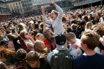 Rassemblement à la mémoire du DJ Avicii, le 21 avril 2018 à Stockholm