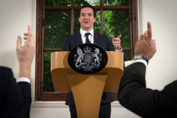 Le chancelier de l'Echiquier George Osborne fait une déclaration le 27 juin 2016, à Londres
