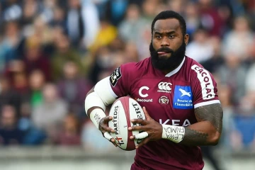 Le centre fidjien Semi Radradra, sous le maillot de Bordeaux-Bègles, lors d'un match de Top 14 contre le Lyon OU à Chaban-Delmas, le 15 février 2020