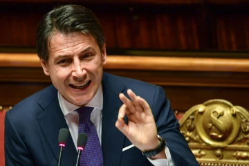 Le nouveau chef du gouvernement italien Giuseppe Conte le 5 juin 2018 au Sénat