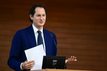 Le président de Fiat Chrysler Automobiles (FCA), John Elkann, à l'Université Bocconi dans le sud de Milan le 27 mai 2019