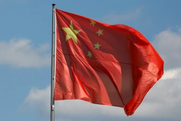 Le drapeau chinois, le 31 mai 2017 à Berlin