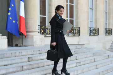 La ministre de l'Education nationale, Najat Vallaud-Belkacem, le 20 janvier 2016 à l'Elysée, à Paris