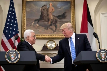 Le président palestinien Mahmoud Abbas et le président américain Donald Trump, lors d'une rencontre à la Maison Blanche, à Washington, le 3 mai 2017