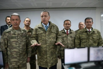 Le président Recep Tayyip Erdogan lors de sa visite dans la province frontalière de Hatay, le 25 janvier 2018