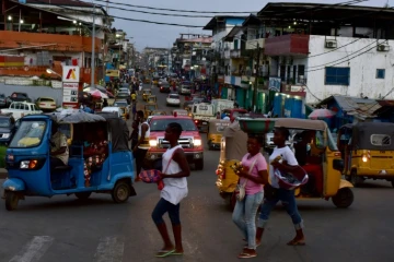 Une rue de Monrovia à la veille de l'élection présidentielle, le 9 octobre 2017 au Liberia