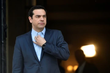 Le Premier ministre grec Alexis Tsipras, avant une rencontre avec le président du Conseil européen Donald Tusk à Athènes, le 5 avril 2017