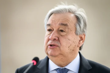 Le secrétaire général de l'ONU Antonio Guterres, à Genève le 25 février 2019